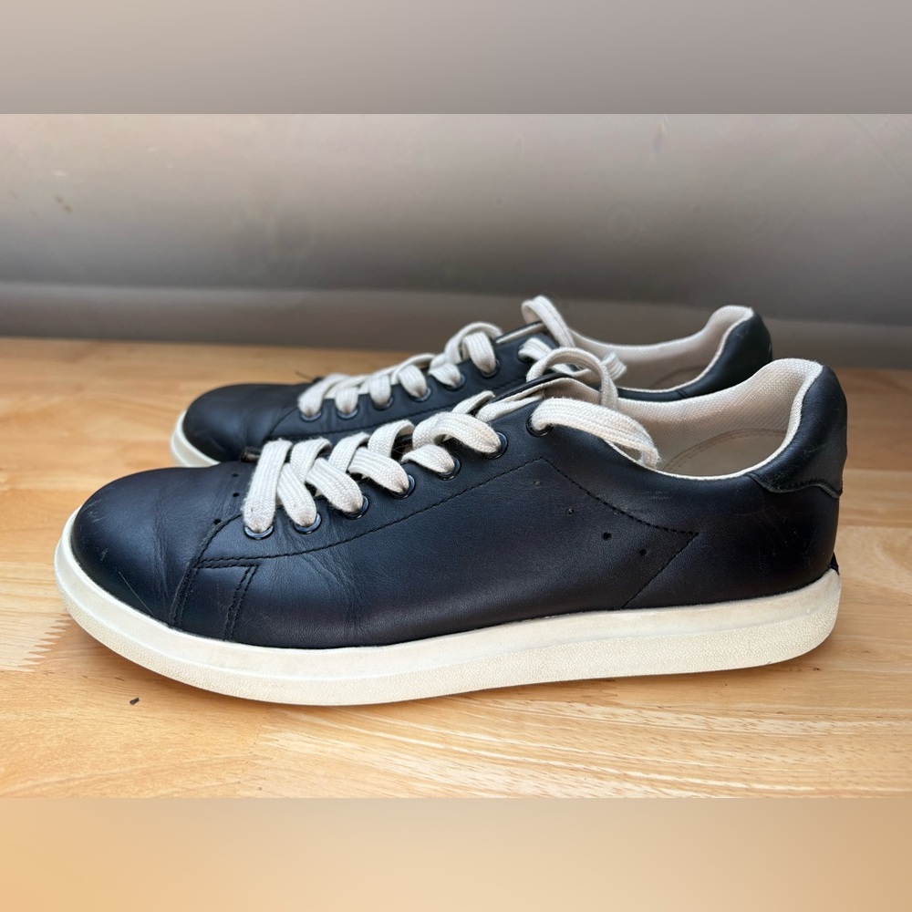 Tory Burch Howell Black Leather Sneakers | Women's Sz 7